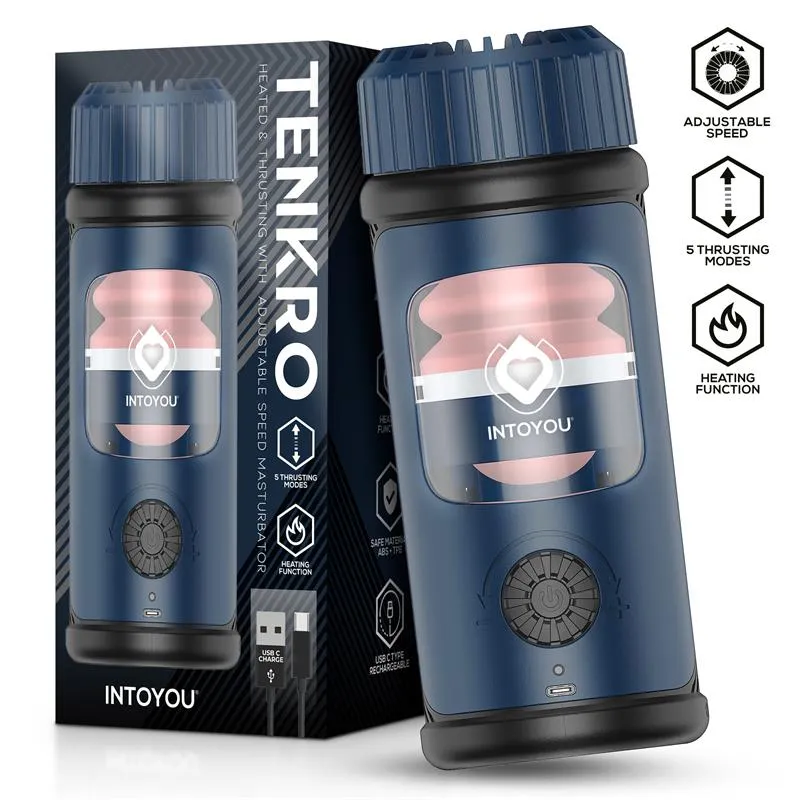 Tenkro masturbaator thrusting-liikumise ja soojendusfunktsiooniga (USB-C)