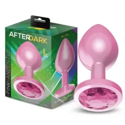AFTERDARK анальная пробка L с розовым камнем