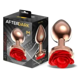 AFTERDARK анальная пробка M с розой