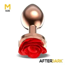 AFTERDARK анальная пробка M с розой