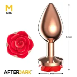 AFTERDARK анальная пробка M с розой