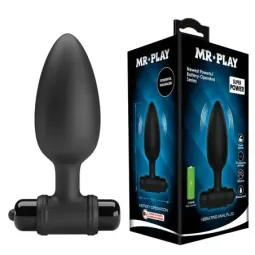 MR PLAY вибрирующая анальная пробка из силикона