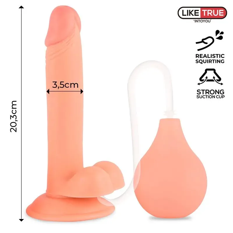 LIKETRUE Squirtz реалистичный фаллоимитатор 20,3 см