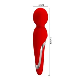 PRETTYLOVE Walter Wand punane wand-vibraator