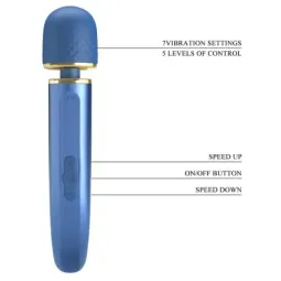 PRETTYLOVE Vibrating Wand massaažipulk, sinine