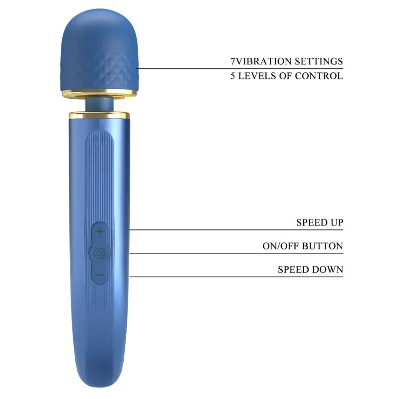 PRETTYLOVE Vibrating Wand массажёр, синий