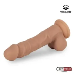 LIKETRUE realistlik dildo, vedelsilikoon, 20 cm