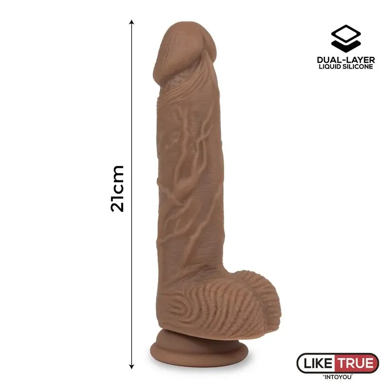 LIKETRUE Dual Layer реалистичный фаллоимитатор 21 см