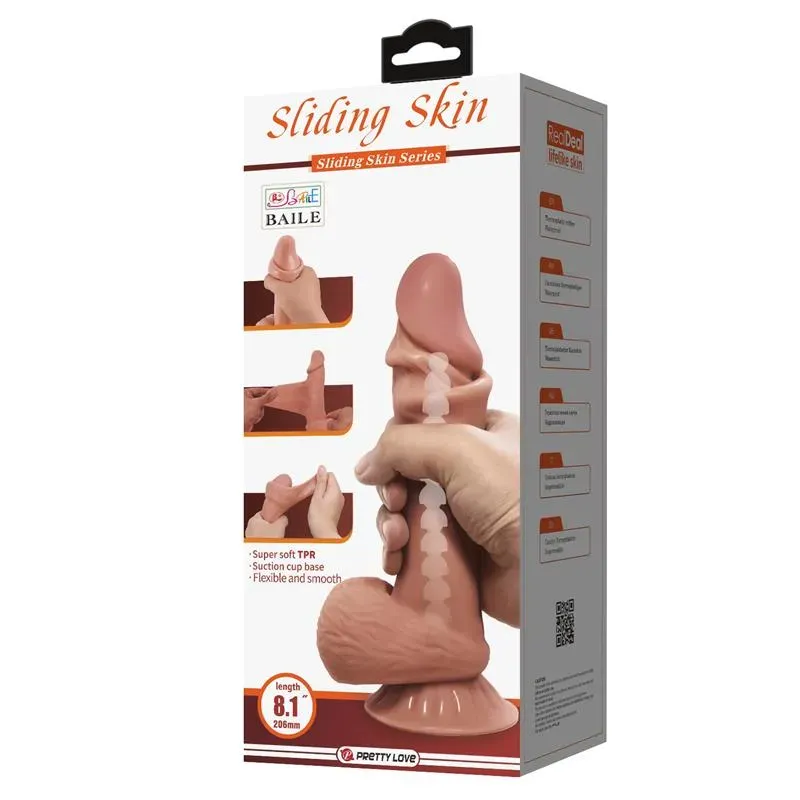 BAILE Sliding Skin фаллоимитатор 21,8 см