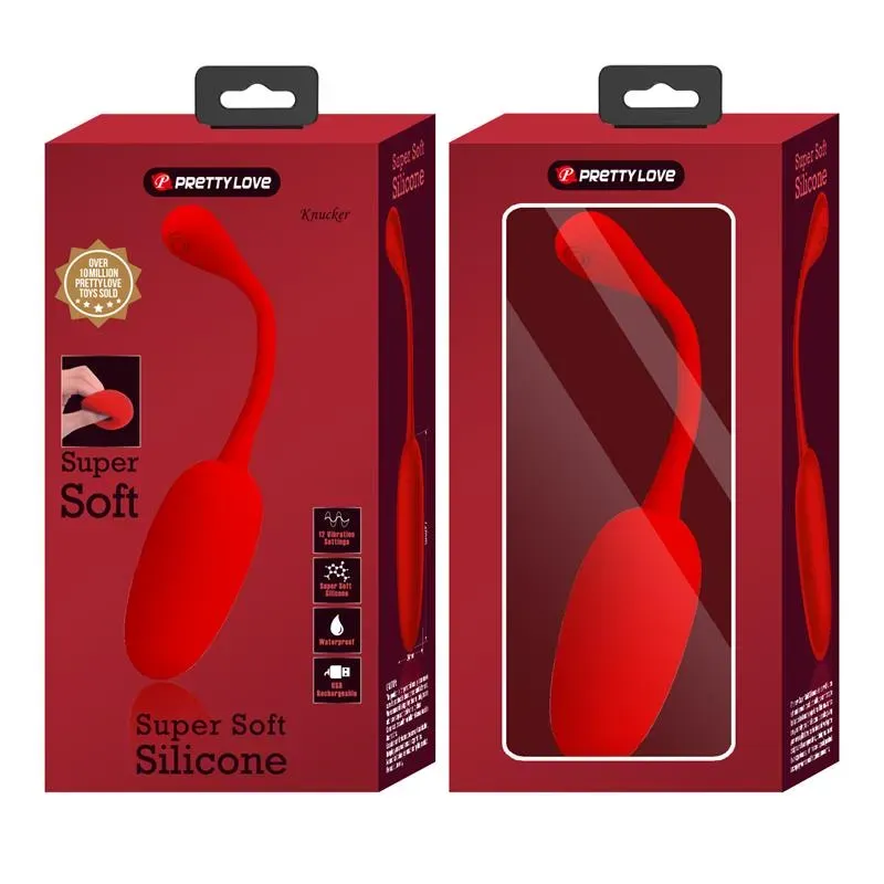 PRETTYLOVE Knucker виброяйцо, красное