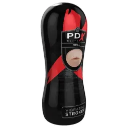 PDX ELITE Vibrating Stroker Mouth masturbaator