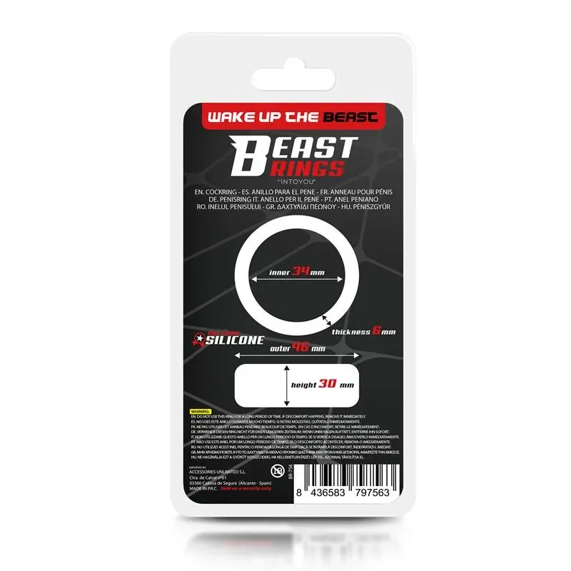 BEAST RINGS эрекционное кольцо 3,4 см, силикон