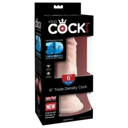 KING COCK Plus 3D Triple Density дилдо 6"