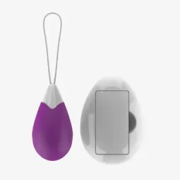 Виброяйцо A-GUSTO с пультом, USB, фиолетовое