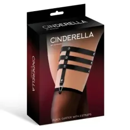 CINDERELLA подвязка из веганской кожи, 3 ремешка
