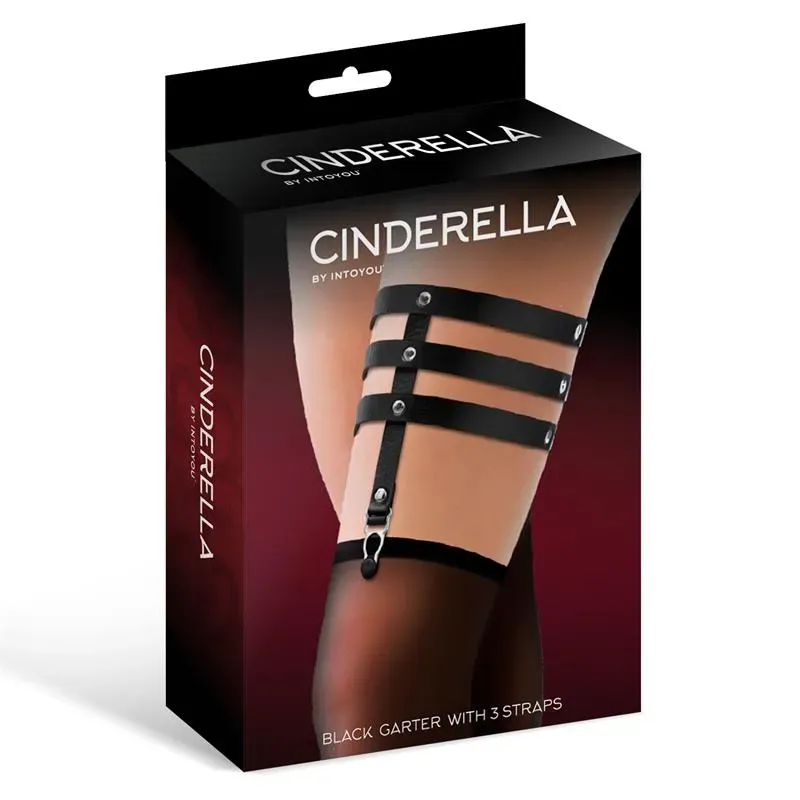 CINDERELLA подвязка из веганской кожи, 3 ремешка