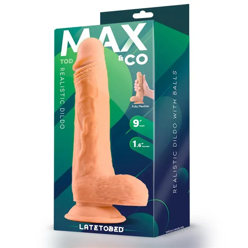 MAX & CO Tod реалистичный дилдо с мошонкой