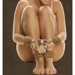Ouch! Brown Hogtie nahast sidumiskomplekt