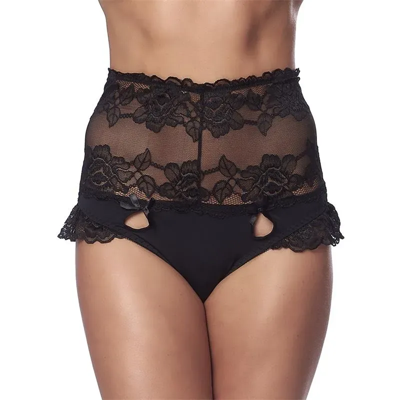 AMORABLE High Waist Panty Black aluspüksid