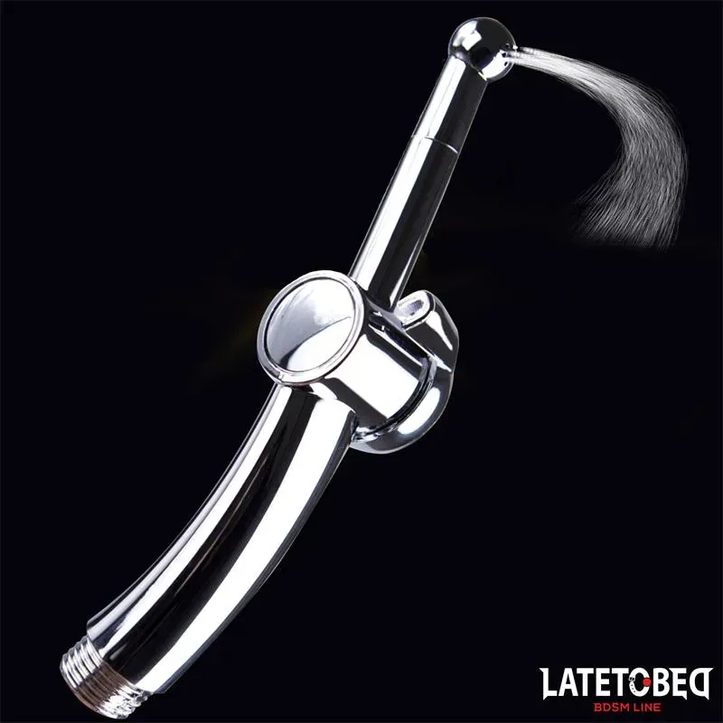 LATETOBED BDSM LINE анальный душ, хром