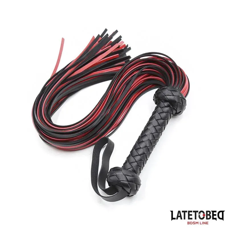 LATETOBED Flogger 65 cm piits, must-punane