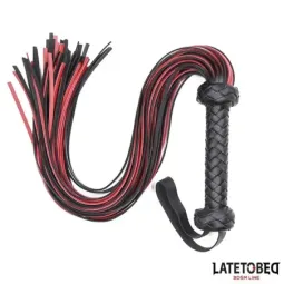 LATETOBED Flogger 65 cm piits, must-punane