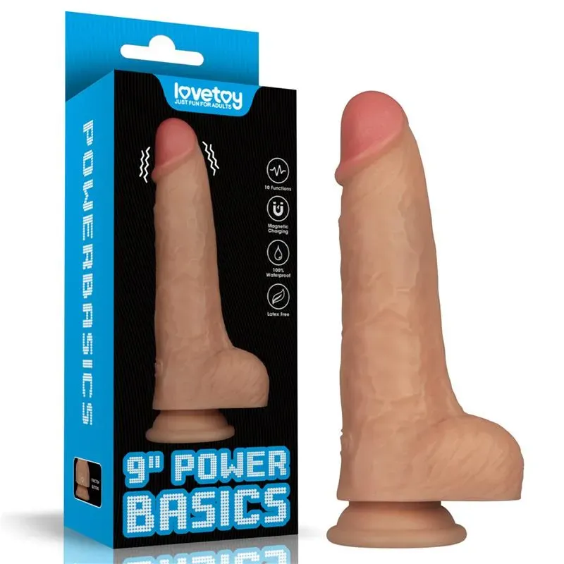 LOVETOY Power Basics вибрирующий дилдо на присоске