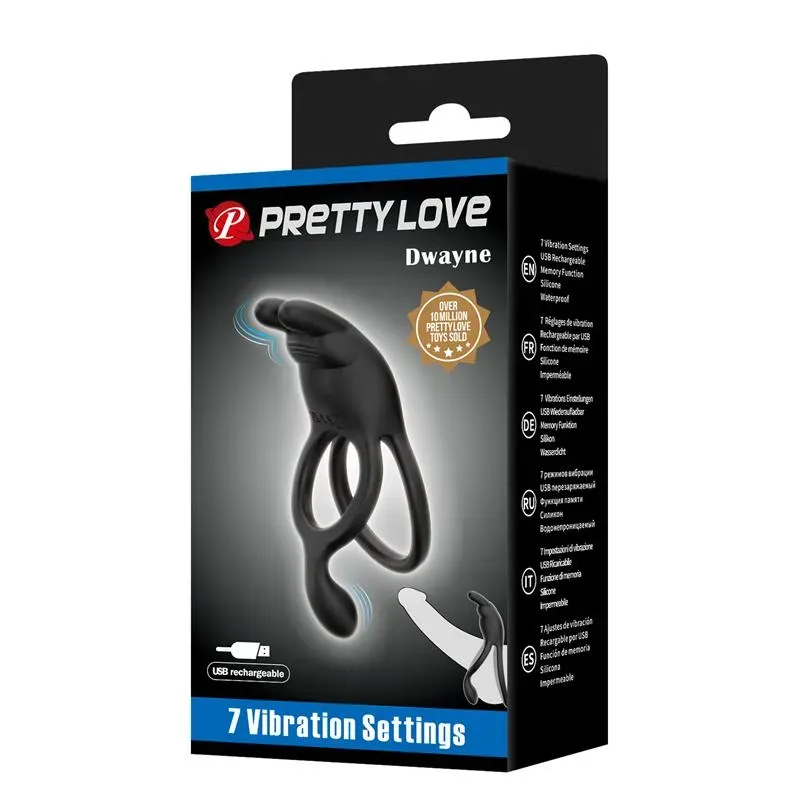 PRETTYLOVE Seth вибрирующее кольцо для пениса