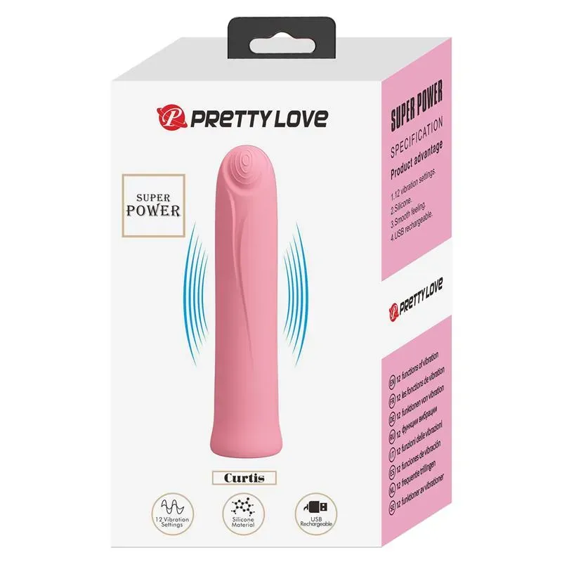 PRETTYLOVE Curtis мини-вибратор, 12 режимов