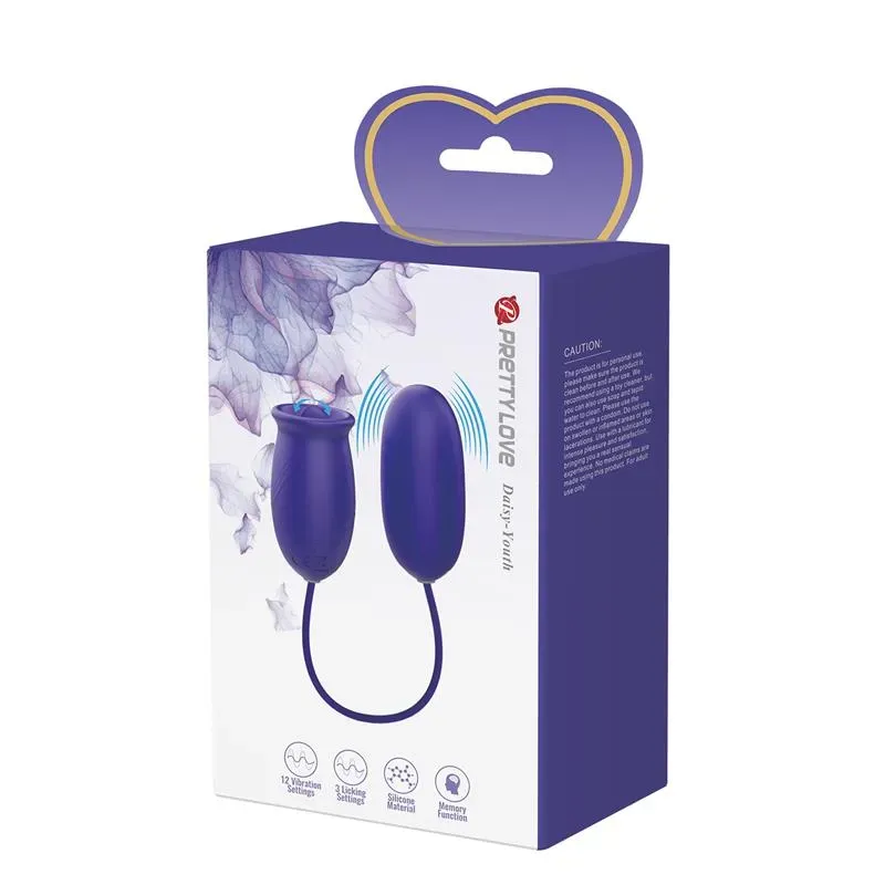 PRETTYLOVE Daisy Youth виброяйцо с язычком