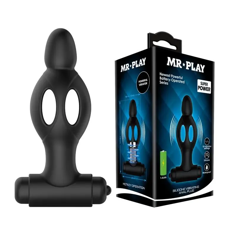 MR PLAY вибрирующая анальная пробка, силикон