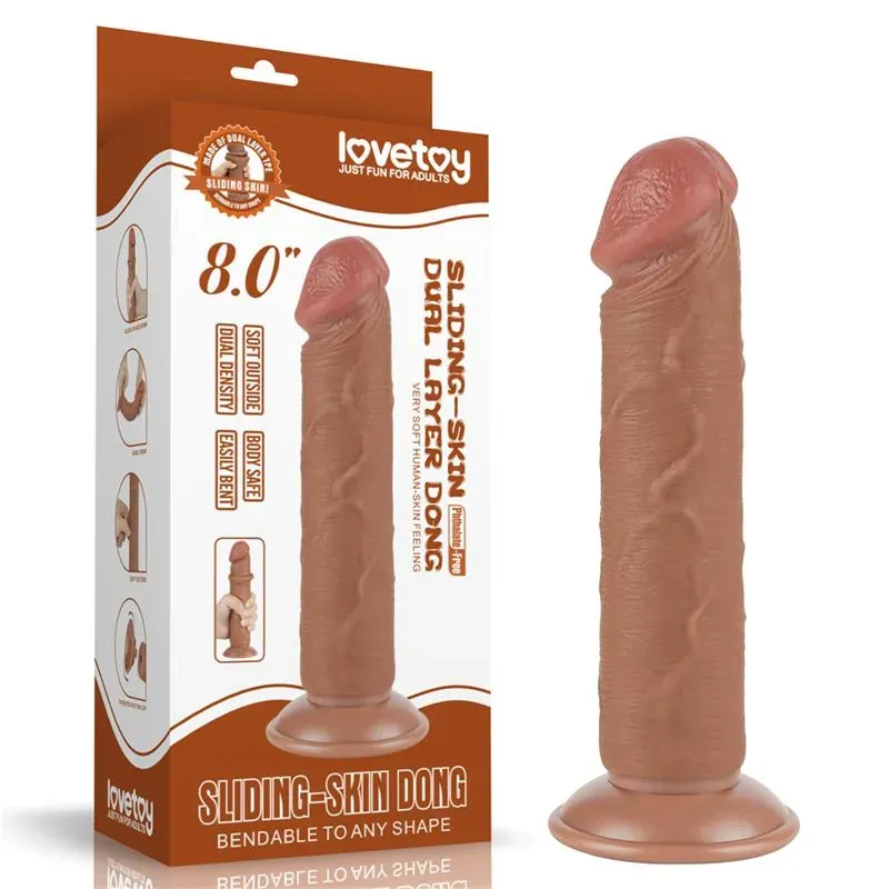 LOVETOY Sliding Skin 8 реалистичный фаллоимитатор