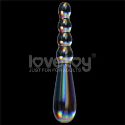 LOVETOY Twilight Gleam Rising Ripples klaasdildo
