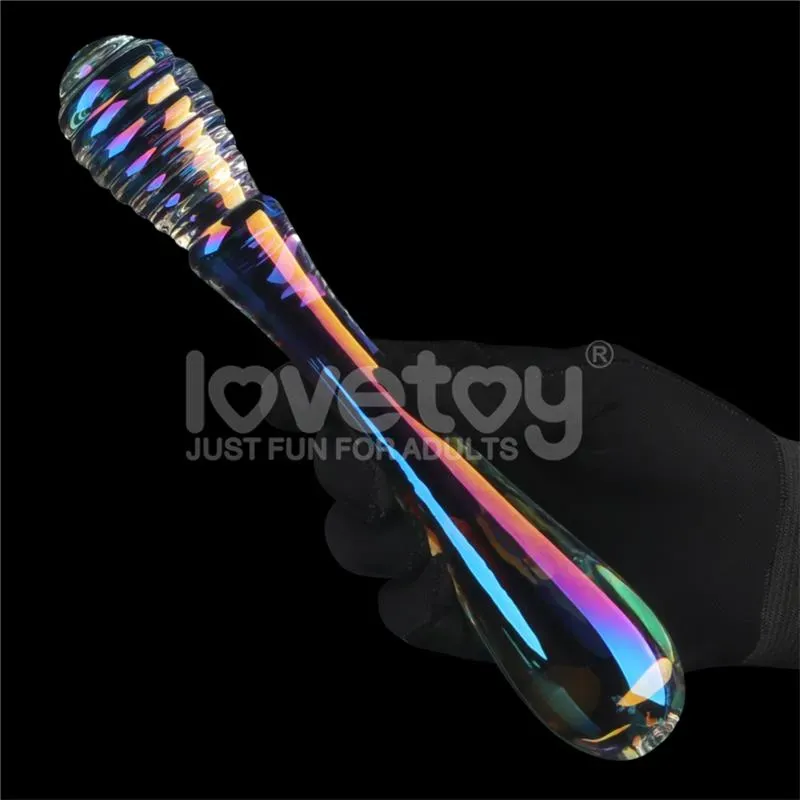 LOVETOY Twilight Gleam Twin Pleasures klaasdildo