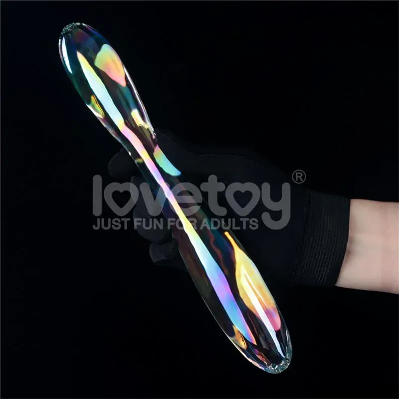 LOVETOY Twilight Gleam helendav klaasdildo
