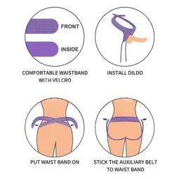 LOVETOY Easy Strap On трусики-страпон, фиолетовые
