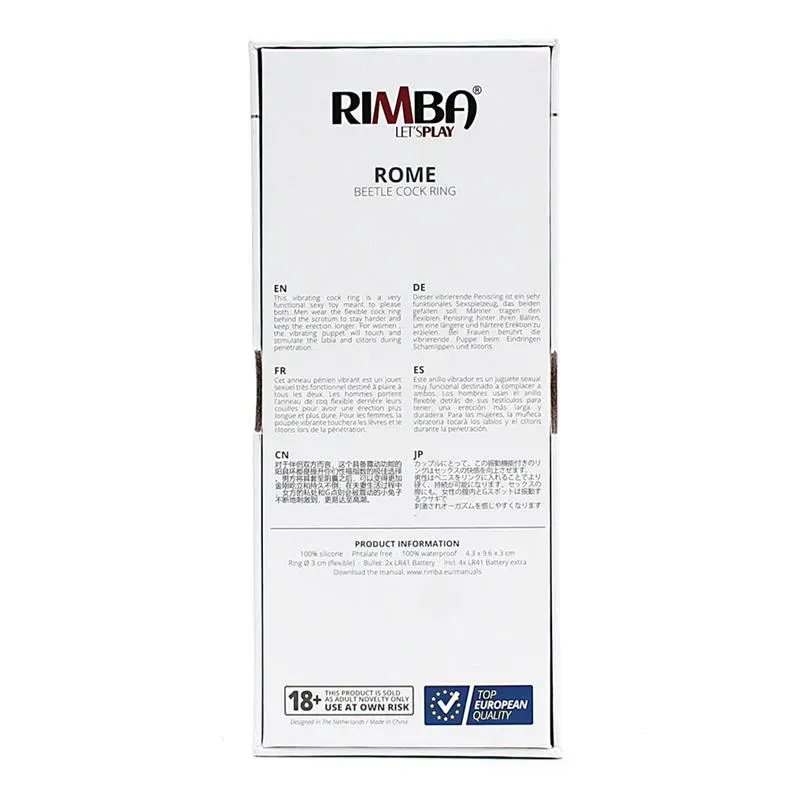 RIMBA TOYS Beatle Rome вибрирующее кольцо на пенис