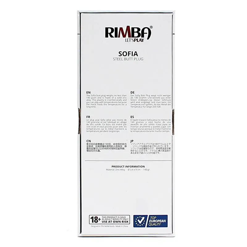 RIMBA TOYS Sofia анальная пробка из металла