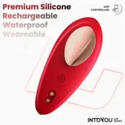 INTOYOU APP SERIES püksivibraator äpiga, punane