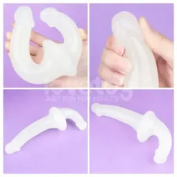 LOVETOY Lumino Play topeltdildo, helendav