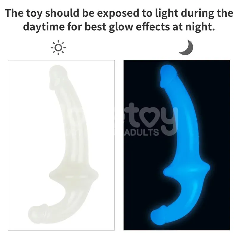 LOVETOY Lumino Play topeltdildo, helendav