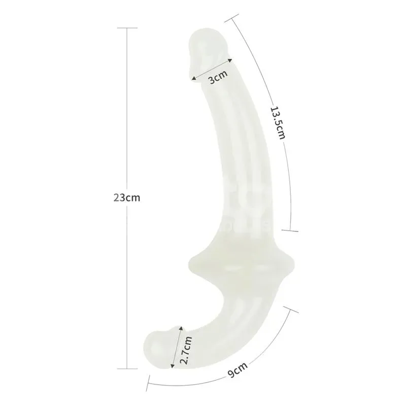 LOVETOY Lumino Play topeltdildo, helendav