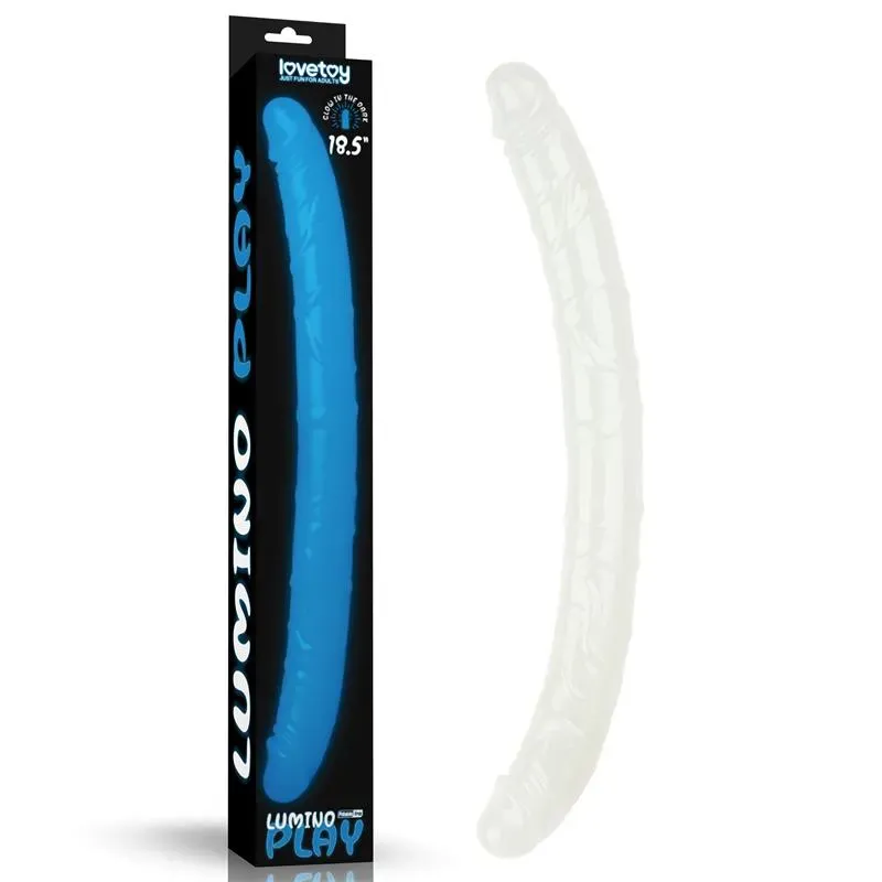 LOVETOY Lumino Blue Light topeltdildo 47 cm