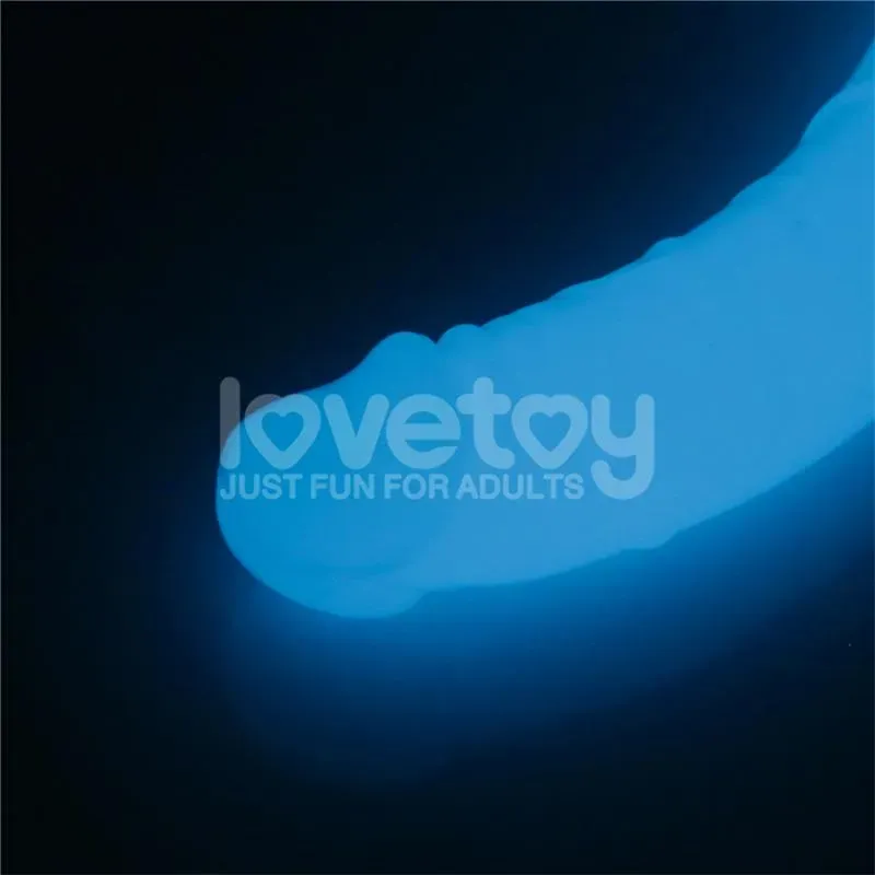LOVETOY Lumino Blue Light двусторонний дилдо 47 см
