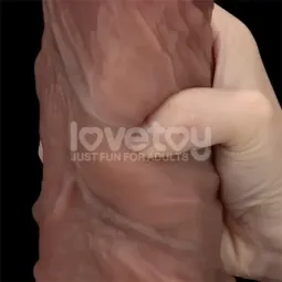 LOVETOY Dual Layered XXL realistlik dildo 27 cm