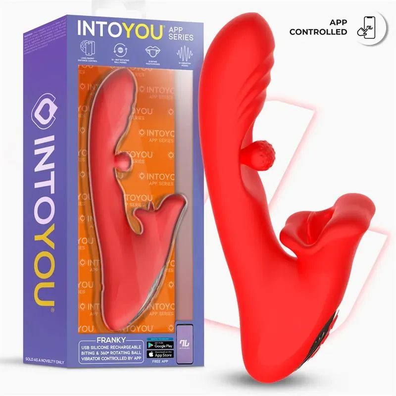 INTOYOU Franky vibraator äpiga | Pöörlev ja näksav