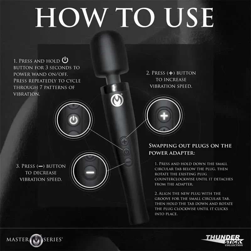 MASTER SERIES Thunderstick Pro wand-vibraator