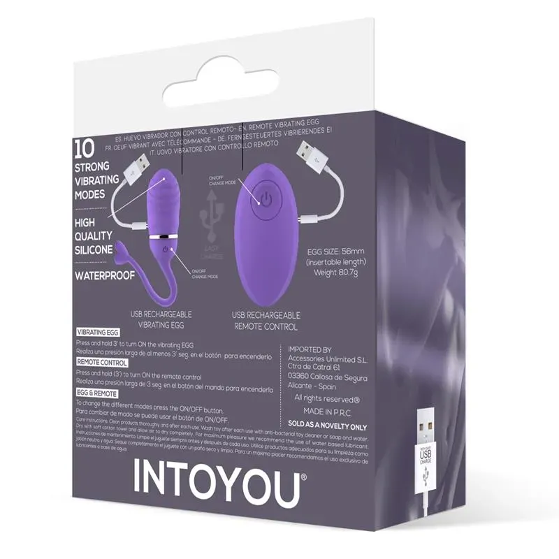 INTOYOU Odise виброяйцо с пультом, силикон