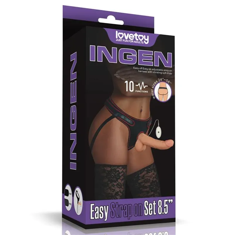 LOVETOY vibreeriv strap-on komplekt puldiga
