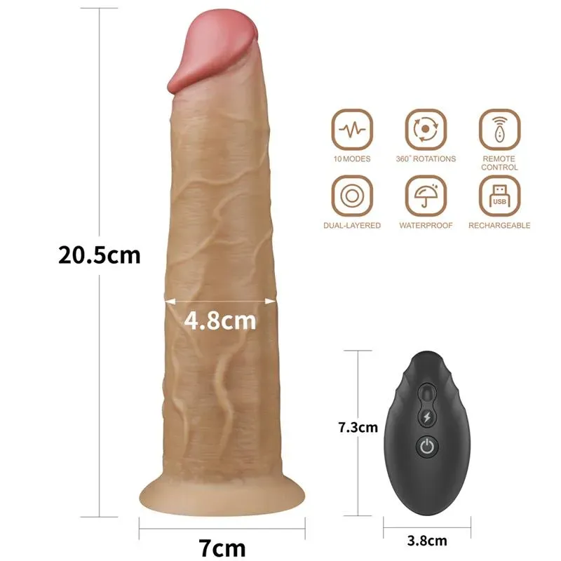 LOVETOY Dual Layered Vibe with Rotation 8 vibraator